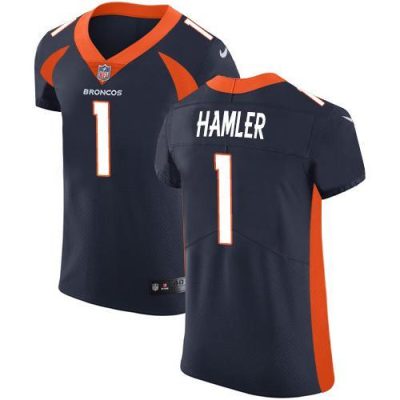 Nike Broncos #1 KJ Hamler Navy Blue Alternate Stitched NFL New Elite Jersey