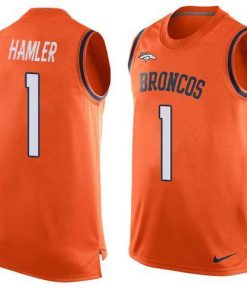 Nike Broncos #1 KJ Hamler Orange Team Color Stitched NFL Limited Tank Top Jersey