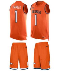 Nike Broncos #1 KJ Hamler Orange Team Color Stitched NFL Limited Tank Top Suit Jersey