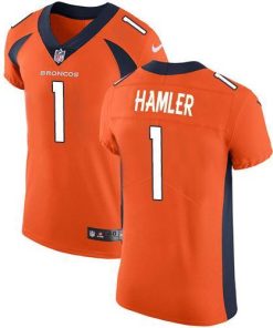 Nike Broncos #1 KJ Hamler Orange Team Color Stitched NFL Vapor Untouchable Elite Jersey
