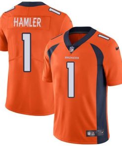 Nike Broncos #1 KJ Hamler Orange Team Color Stitched NFL Vapor Untouchable Limited Jersey