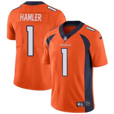 Nike Broncos #1 KJ Hamler Orange Team Color Stitched NFL Vapor Untouchable Limited Jersey