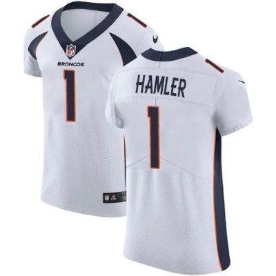 Nike Broncos #1 KJ Hamler White Stitched NFL New Elite Jersey