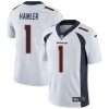Nike Broncos #1 KJ Hamler White Stitched NFL Vapor Untouchable Limited Jersey
