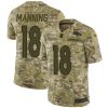 Nike Broncos #18 Peyton Manning Camo Stitched NFL Limited 2018 Salute To Service Jersey