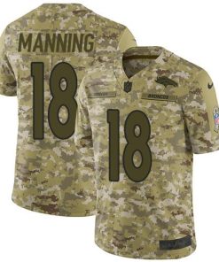 Nike Broncos #18 Peyton Manning Camo Stitched NFL Limited 2018 Salute To Service Jersey