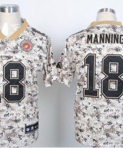 Nike Broncos #18 Peyton Manning Camo USMC Stitched NFL Elite Jersey