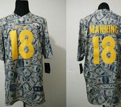 Nike Broncos #18 Peyton Manning Dollar Fashion Stitched NFL Elite Jersey