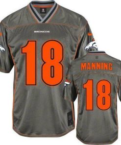 Nike Broncos #18 Peyton Manning Grey Stitched NFL Elite Vapor Jersey