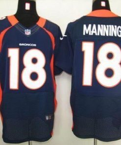 Nike Broncos #18 Peyton Manning Navy Blue Stitched NFL Elite Jersey