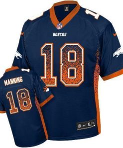Nike Broncos #18 Peyton Manning Navy Blue Alternate Stitched NFL Elite Drift Fashion Jersey