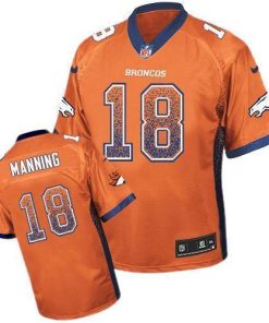 Nike Broncos #18 Peyton Manning Orange Team Color Stitched NFL Elite Drift Fashion Jersey