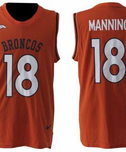 Nike Broncos #18 Peyton Manning Orange Team Color Stitched NFL Limited Tank Top Jersey