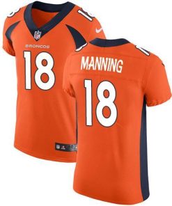 Nike Broncos #18 Peyton Manning Orange Team Color Stitched NFL Vapor Untouchable Elite Jersey