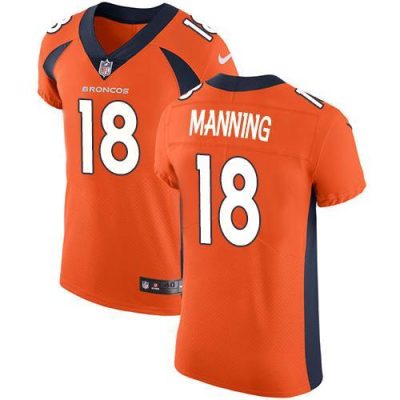 Nike Broncos #18 Peyton Manning Orange Team Color Stitched NFL Vapor Untouchable Elite Jersey