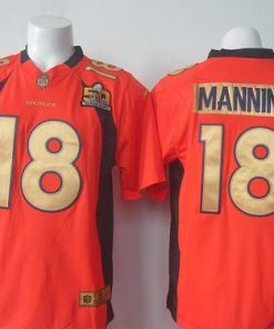 Nike Broncos #18 Peyton Manning Orange Team Color Super Bowl 50 Collection Stitched NFL Elite Jersey