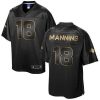 Nike Broncos #18 Peyton Manning Pro Line Black Gold Collection Stitched NFL Game Jersey