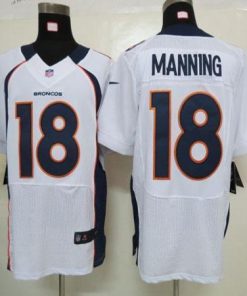 Nike Broncos #18 Peyton Manning White Stitched NFL Elite Jersey