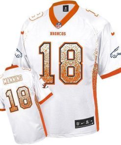 Nike Broncos #18 Peyton Manning White Stitched NFL Elite Drift Fashion Jersey