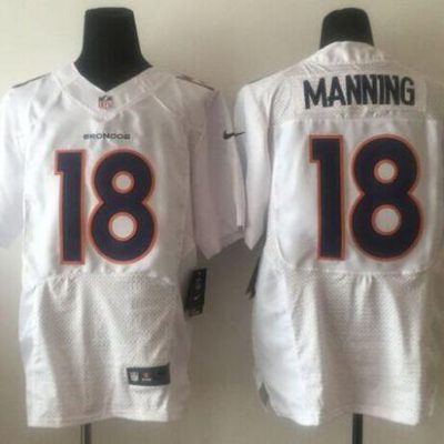 Nike Broncos #18 Peyton Manning White Stitched NFL Elite Event Jersey