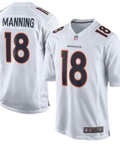 Nike Broncos #18 Peyton Manning White Stitched NFL Game Event Jersey