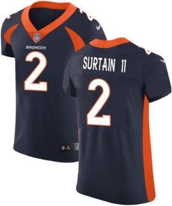 Nike Broncos #2 Patrick Surtain II Navy Blue Alternate Stitched NFL New Elite Jersey