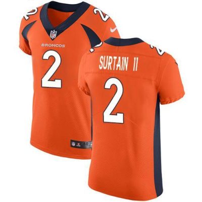 Nike Broncos #2 Patrick Surtain II Orange Team Color Stitched NFL Vapor Untouchable Elite Jersey