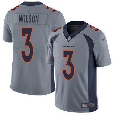 Nike Broncos #3 Russell Wilson Gray Stitched NFL Limited Inverted Legend Jersey