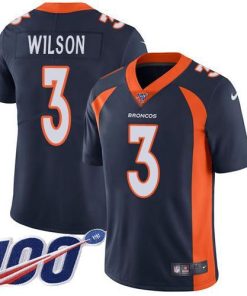 Nike Broncos #3 Russell Wilson Navy Blue Alternate Stitched NFL 100th Season Vapor Untouchable Limited Jersey