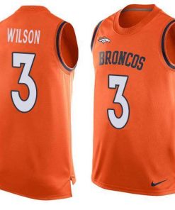 Nike Broncos #3 Russell Wilson Orange Team Color Stitched NFL Limited Tank Top Jersey