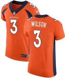 Nike Broncos #3 Russell Wilson Orange Team Color Stitched NFL Vapor Untouchable Elite Jersey