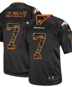 Nike Broncos #7 John Elway Black Stitched NFL Elite Camo Fashion Jersey