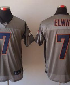 Nike Broncos #7 John Elway Grey Shadow Stitched NFL Elite Jersey