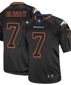Nike Broncos #7 John Elway Lights Out Black Stitched NFL Elite Jersey