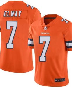Nike Broncos #7 John Elway Orange Stitched NFL Limited Rush Jersey