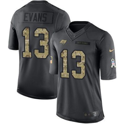 Nike Buccaneers #13 Mike Evans Black Stitched NFL Limited 2016 Salute To Service Jersey