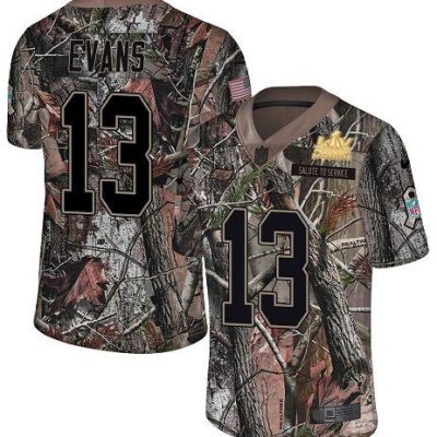 Nike Buccaneers #13 Mike Evans Camo Super Bowl LV Champions Patch Stitched NFL Limited Rush Realtree Jersey