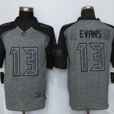 Nike Buccaneers #13 Mike Evans Gray Stitched NFL Limited Gridiron Gray Jersey