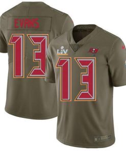 Nike Buccaneers #13 Mike Evans Olive Super Bowl LV Bound Stitched NFL Limited 2017 Salute To Service Jersey