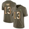 Nike Buccaneers #13 Mike Evans Olive/Gold Stitched NFL Limited 2017 Salute To Service Jersey