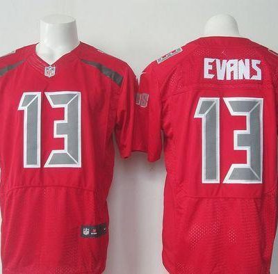 Nike Buccaneers #13 Mike Evans Red Stitched Rush Jersey