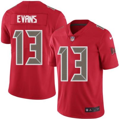 Nike Buccaneers #13 Mike Evans Red Stitched NFL Limited Rush Jersey