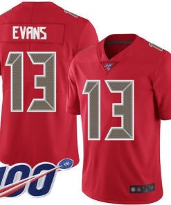 Nike Buccaneers #13 Mike Evans Red Stitched NFL Limited Rush 100th Season Jersey