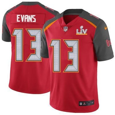 Nike Buccaneers #13 Mike Evans Red Team Color Super Bowl LV Bound Stitched NFL Vapor Untouchable Limited Jersey