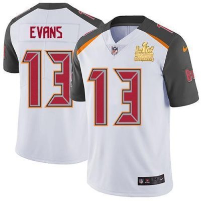 Nike Buccaneers #13 Mike Evans White Super Bowl LV Champions Patch Stitched NFL Vapor Untouchable Limited Jersey