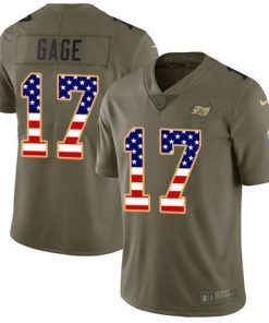 Nike Buccaneers #17 Russell Gage Olive/USA Flag Stitched NFL Limited 2017 Salute To Service Jersey