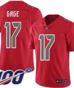 Nike Buccaneers #17 Russell Gage Red Stitched NFL Limited Rush 100th Season Jersey