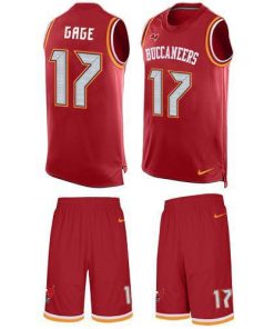 Nike Buccaneers #17 Russell Gage Red Team Color Stitched NFL Limited Tank Top Suit Jersey