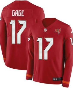 Nike Buccaneers #17 Russell Gage Red Team Color Stitched NFL Limited Therma Long Sleeve Jersey