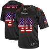 Nike Buccaneers #40 Mike Alstott Black Stitched USA Flag Fashion Jersey
